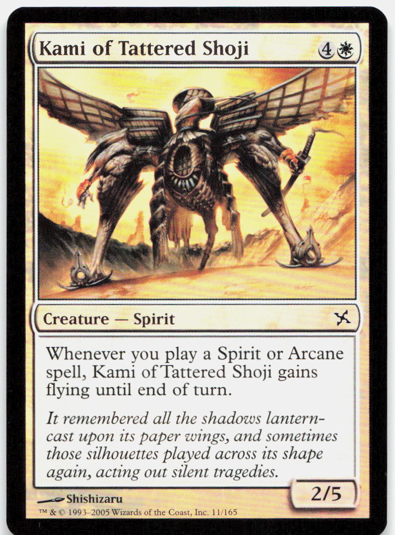 Kami of Tattered Shoji NM Foil C Betrayers of Kamigawa 11