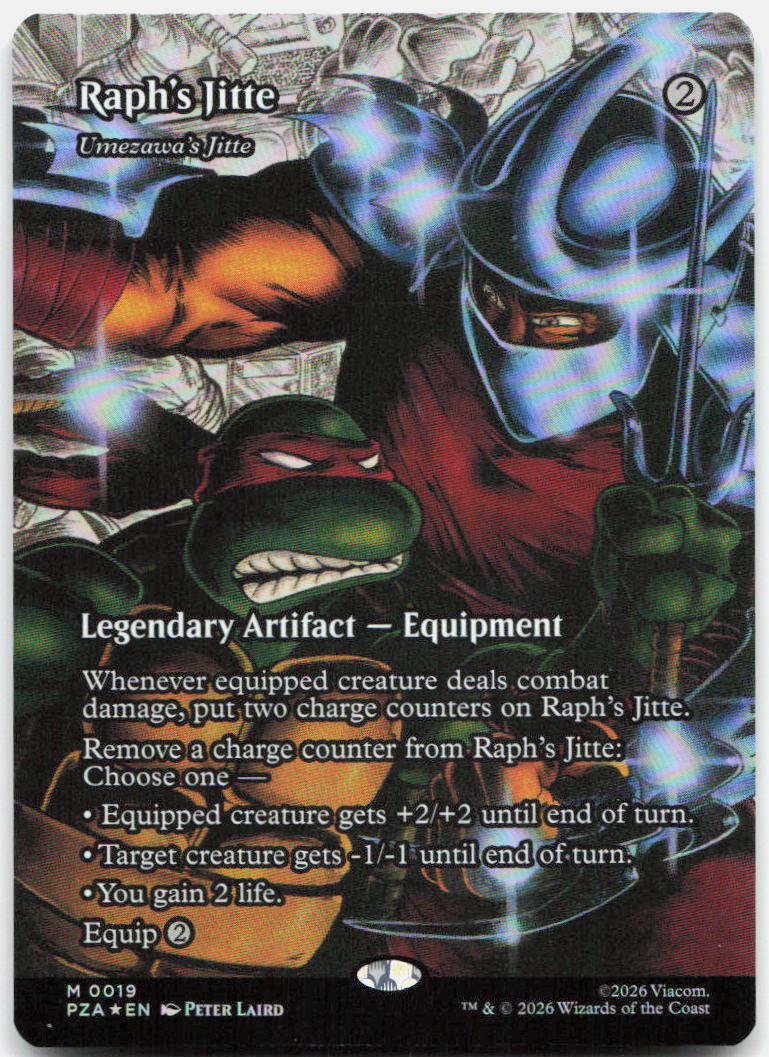 Raph's Jitte - Umezawa's Jitte (Borderless) NM Foil M Teenage Mutant Ninja Turtl