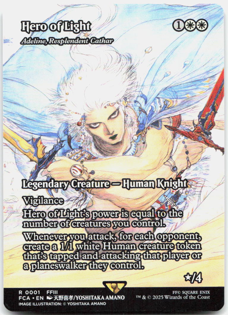 Hero of Light - Adeline, Resplendent Cathar (Showcase) NM R FINAL FANTASY: Throu