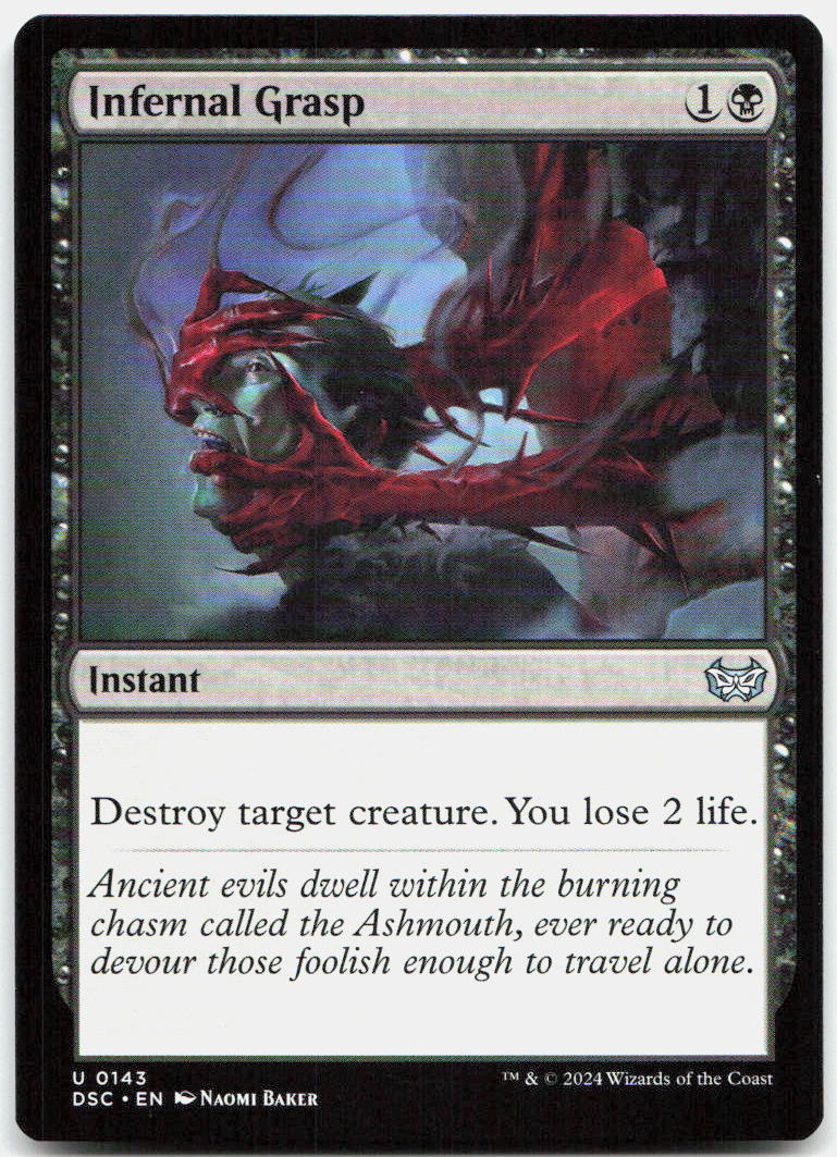 Infernal Grasp NM U Commander: Duskmourn: House of Horror 143