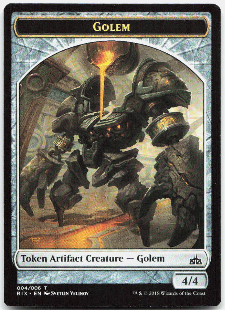 Golem Token NM T Rivals of Ixalan 4
