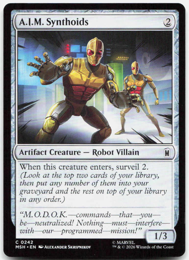 A.I.M. Synthoids NM C Marvel Super Heroes 242