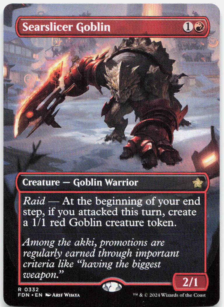 Searslicer Goblin (Borderless) NM R Foundations 332