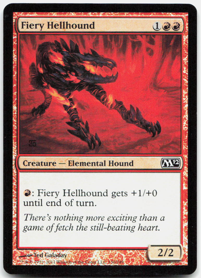 Fiery Hellhound NM Foil C Magic 2012 (M12) 130