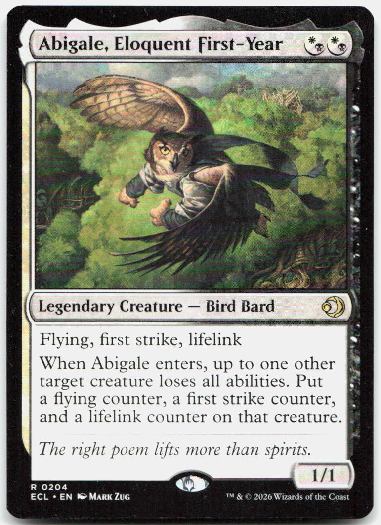 Abigale, Eloquent First-Year NM R Lorwyn Eclipsed 204