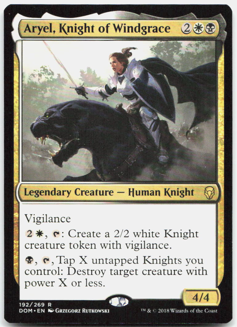 Aryel, Knight of Windgrace NM R Dominaria 192