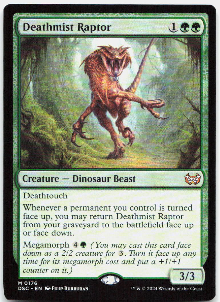 Deathmist Raptor NM M Commander: Duskmourn: House of Horror 176