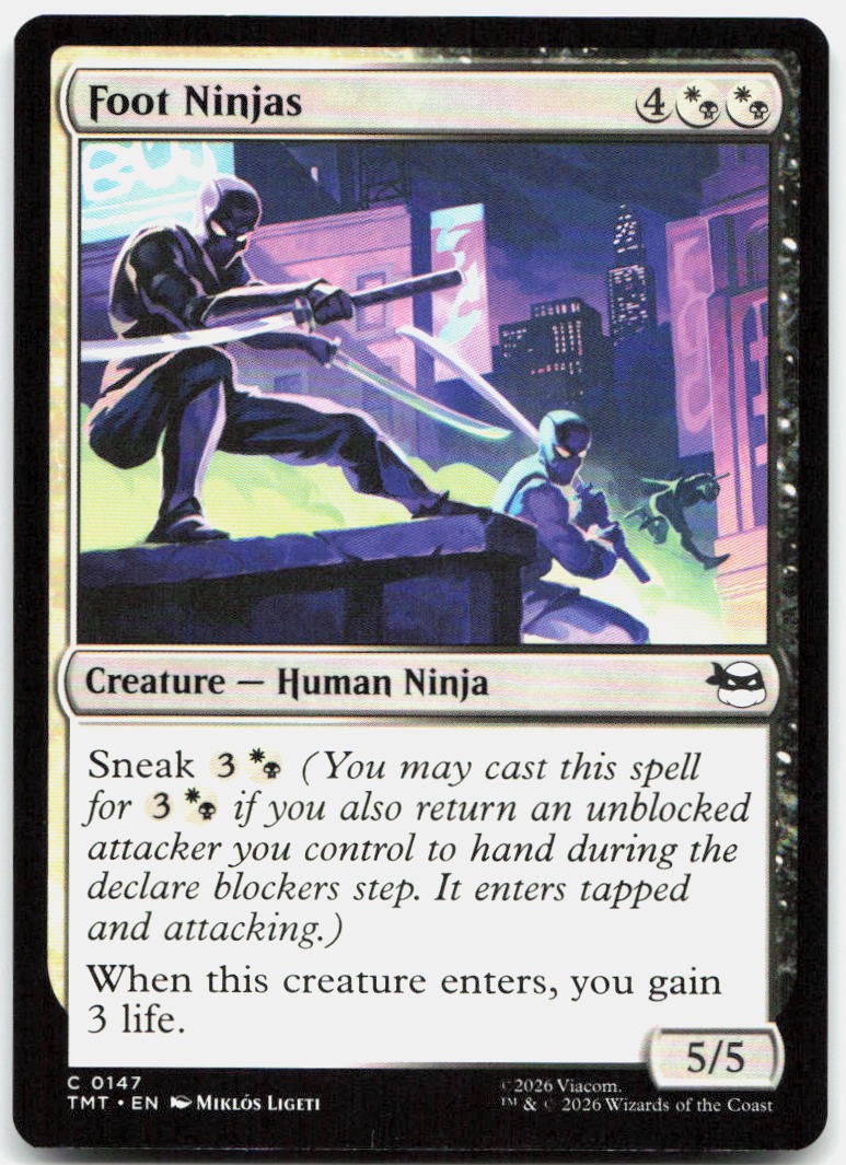 Foot Ninjas NM C Teenage Mutant Ninja Turtles 147