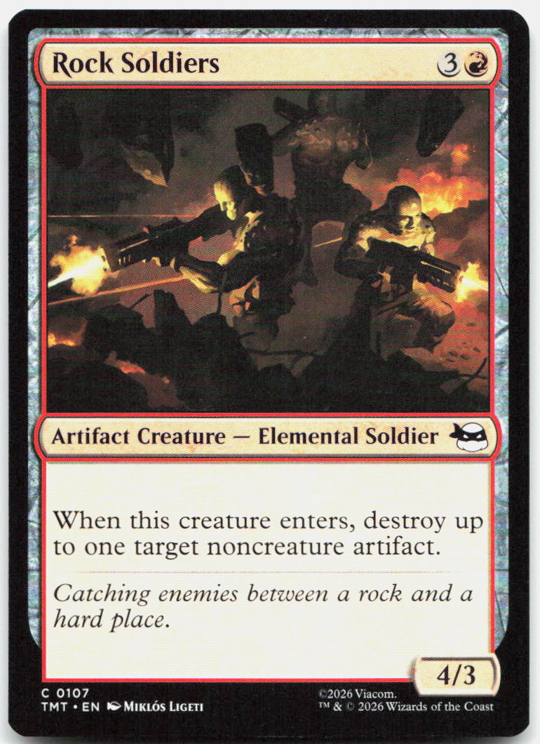 Rock Soldiers NM C Teenage Mutant Ninja Turtles 107