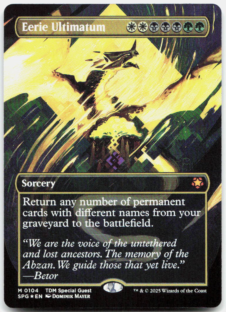 Eerie Ultimatum (Borderless) NM Foil M Special Guests 104