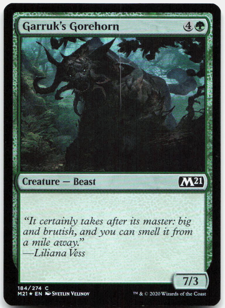Garruk's Gorehorn NM Foil C Core Set 2021 184