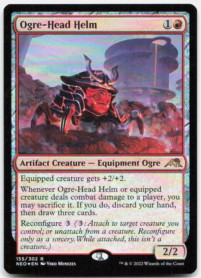 Ogre-Head Helm NM Foil R Kamigawa: Neon Dynasty 155
