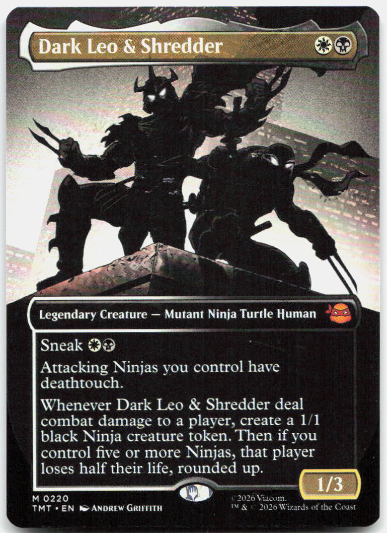 Dark Leo & Shredder (Borderless) NM M Teenage Mutant Ninja Turtles 220