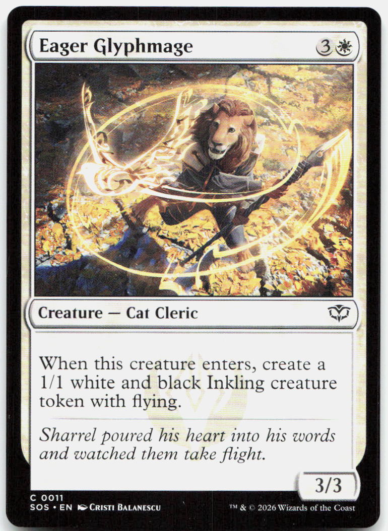 Eager Glyphmage NM C Secrets of Strixhaven 11