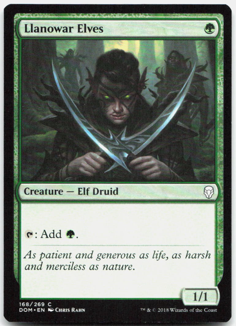 Llanowar Elves NM C Dominaria 168