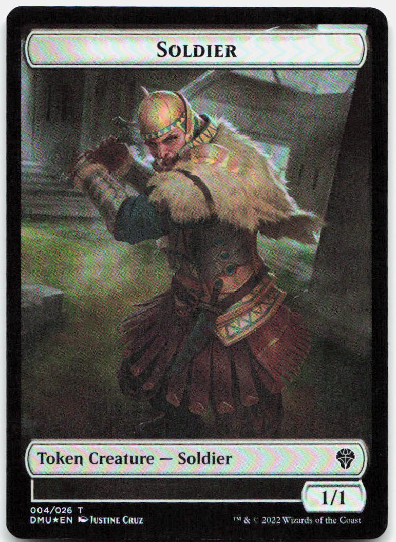 Soldier // Insect Double-Sided Token NM Foil T Dominaria United 4 // 7