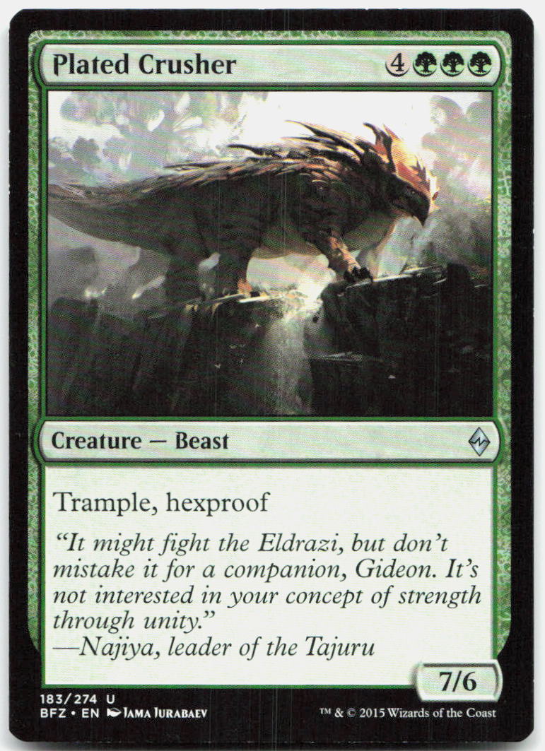 Plated Crusher NM U Battle for Zendikar 183