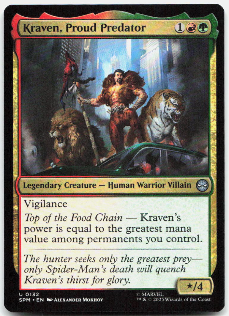 Kraven, Proud Predator NM U Marvel's Spider-Man 132