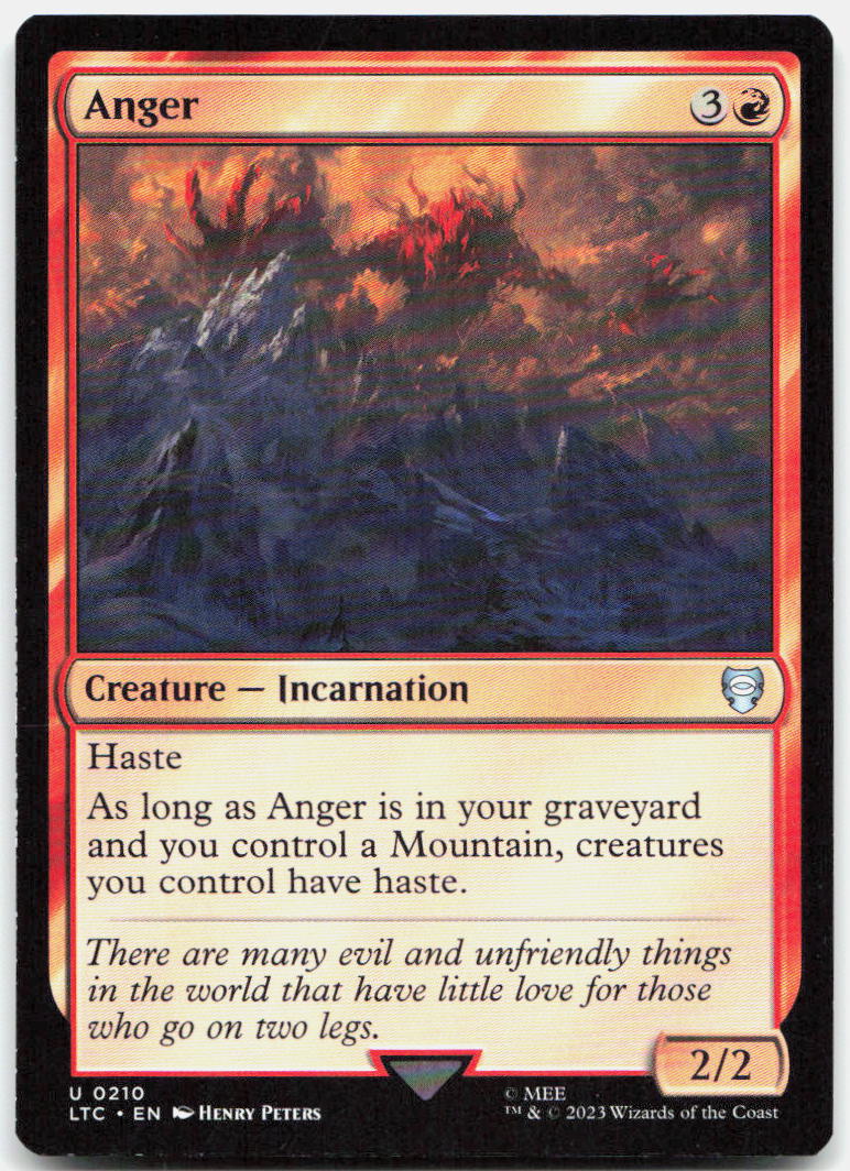 Anger NM U Commander: The Lord of the Rings: Tales of Middle-earth 210