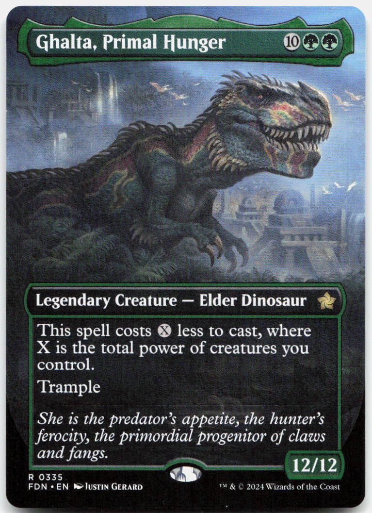 Ghalta, Primal Hunger (Borderless) NM R Foundations 335