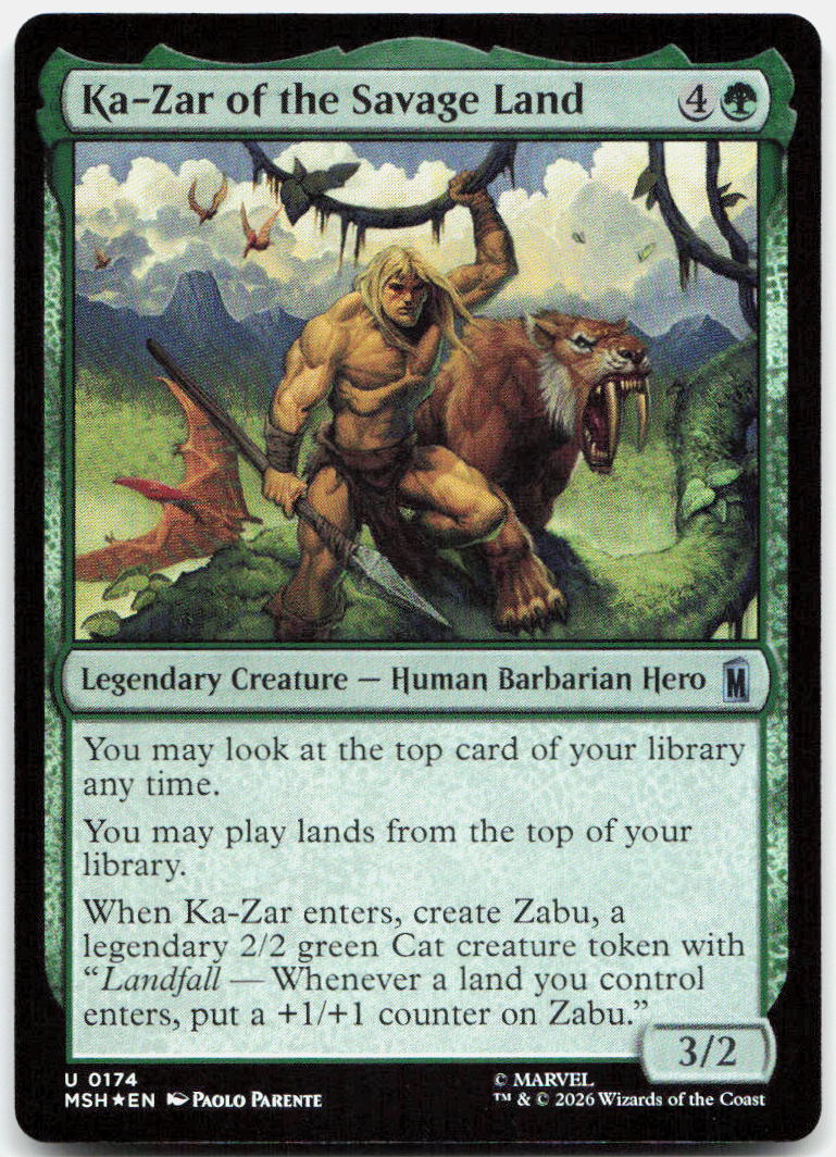Ka-Zar of the Savage Land NM Foil U Marvel Super Heroes 174