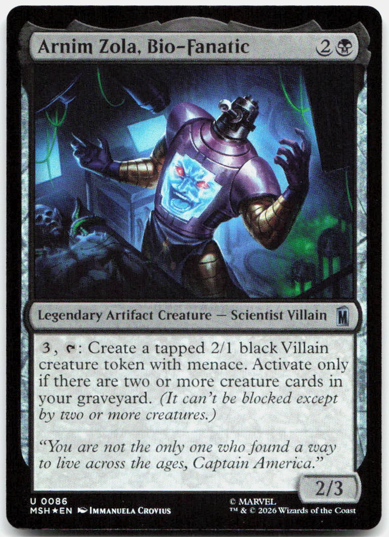 Arnim Zola, Bio-Fanatic NM Foil U Marvel Super Heroes 86
