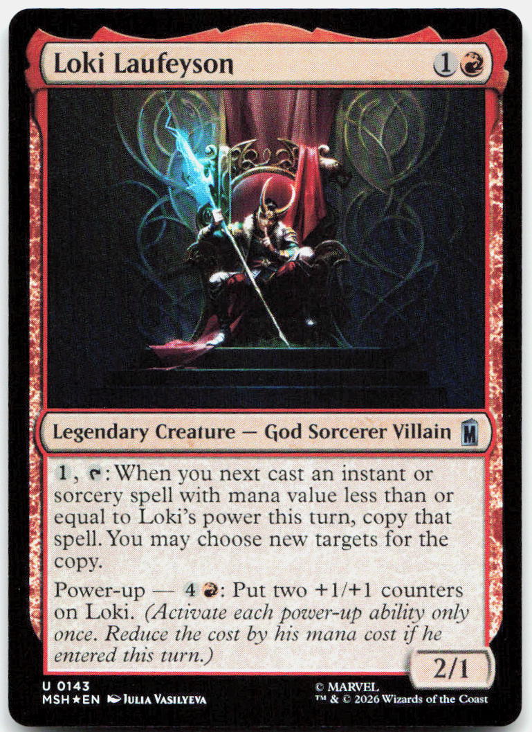 Loki Laufeyson NM Foil U Marvel Super Heroes 143