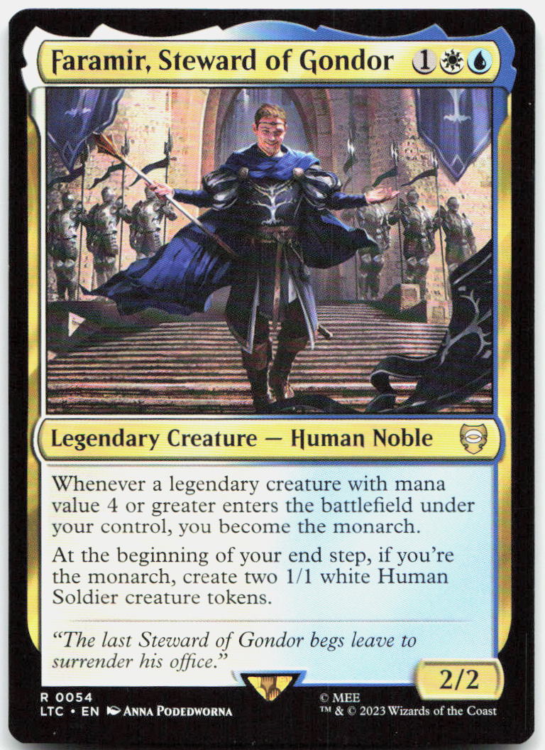 Faramir, Steward of Gondor NM R Commander: The Lord of the Rings: Tales of Middle-earth 54