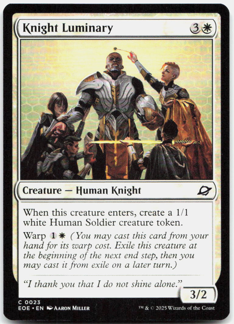 Knight Luminary NM C Edge of Eternities 23