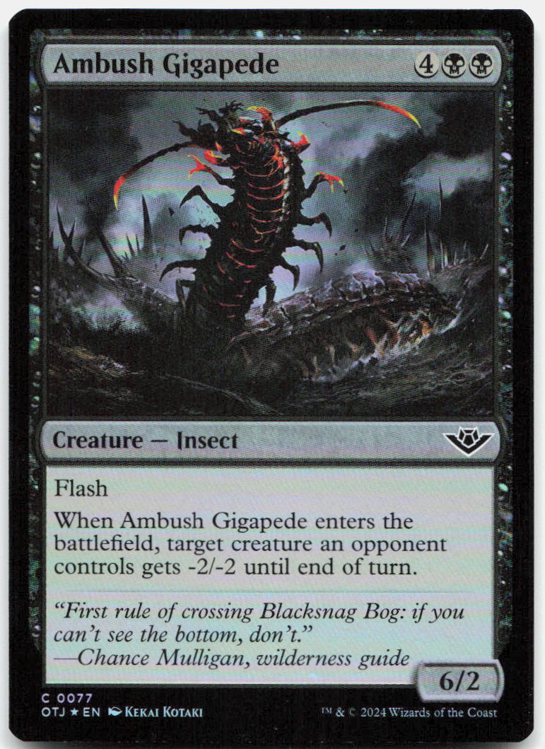 Ambush Gigapede NM Foil C Outlaws of Thunder Junction 77