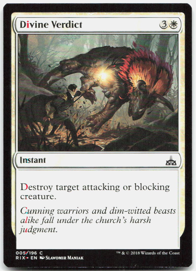 Divine Verdict NM C Rivals of Ixalan 5