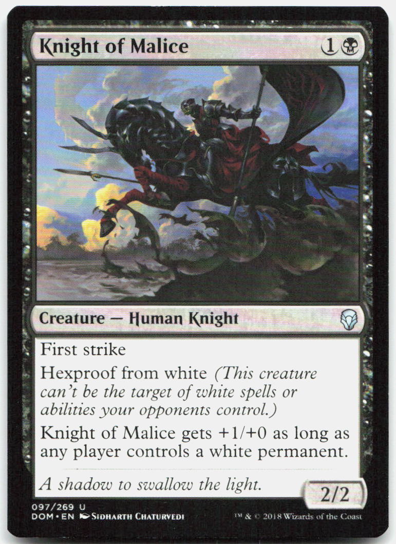 Knight of Malice NM U Dominaria 97