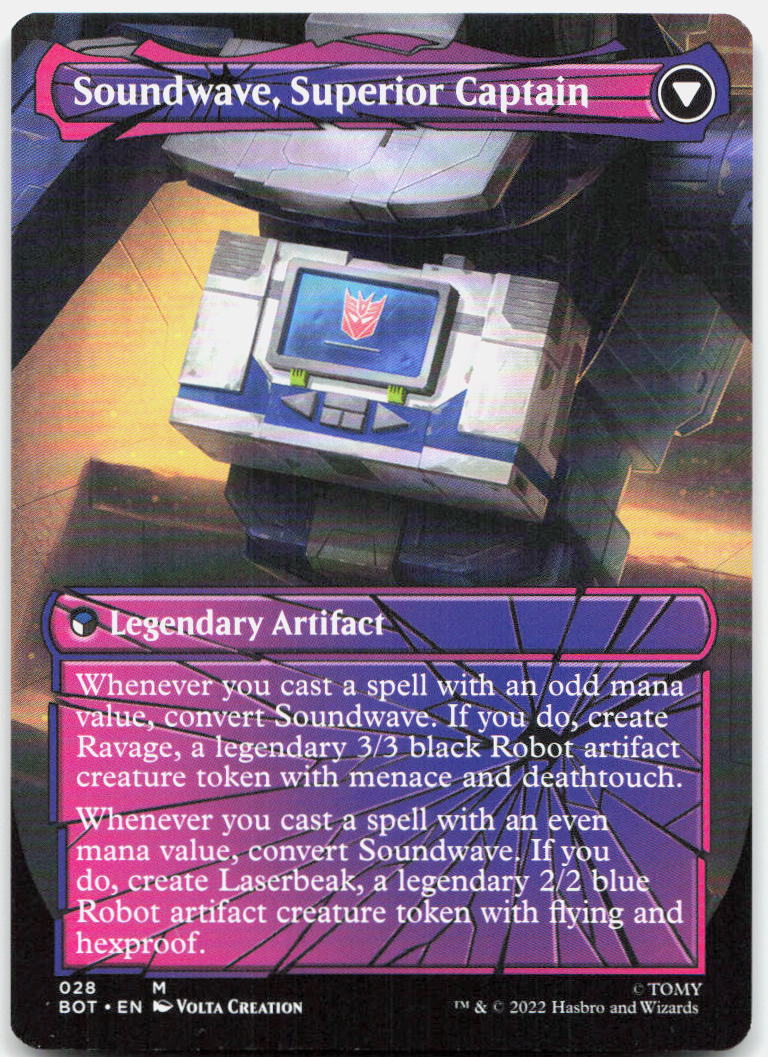 Soundwave, Sonic Spy (Shattered Glass) NM M Universes Beyond: Transformers 28