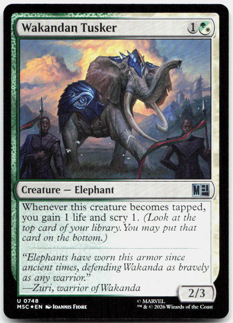 Wakandan Tusker NM Foil U Commander: Marvel Super Heroes 748