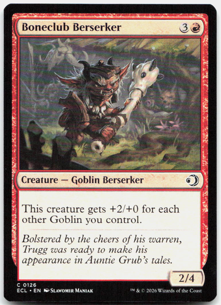 Boneclub Berserker NM C Lorwyn Eclipsed 126