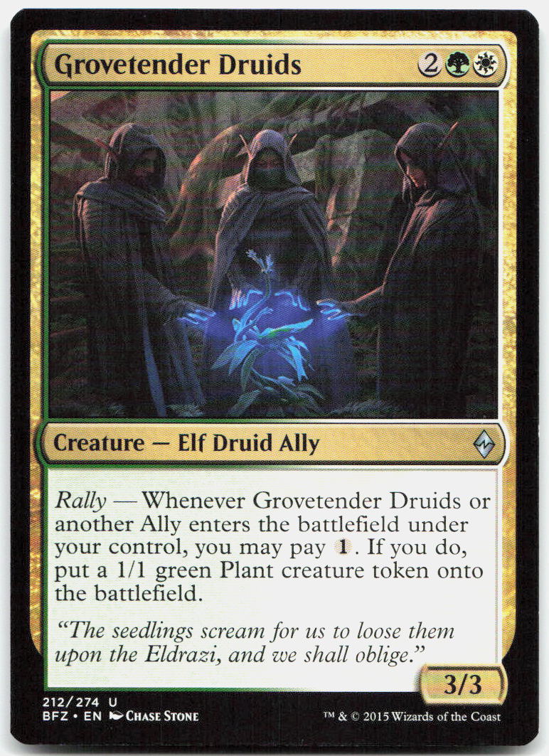 Grovetender Druids NM U Battle for Zendikar 212