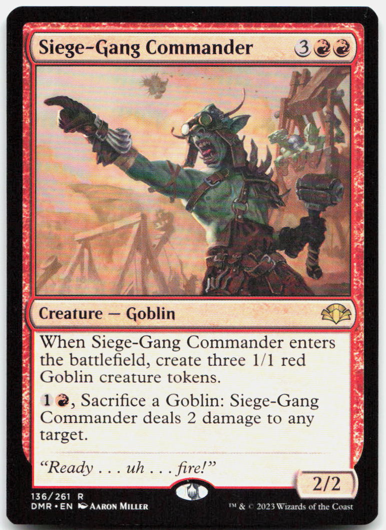 Siege-Gang Commander NM R Dominaria Remastered 136