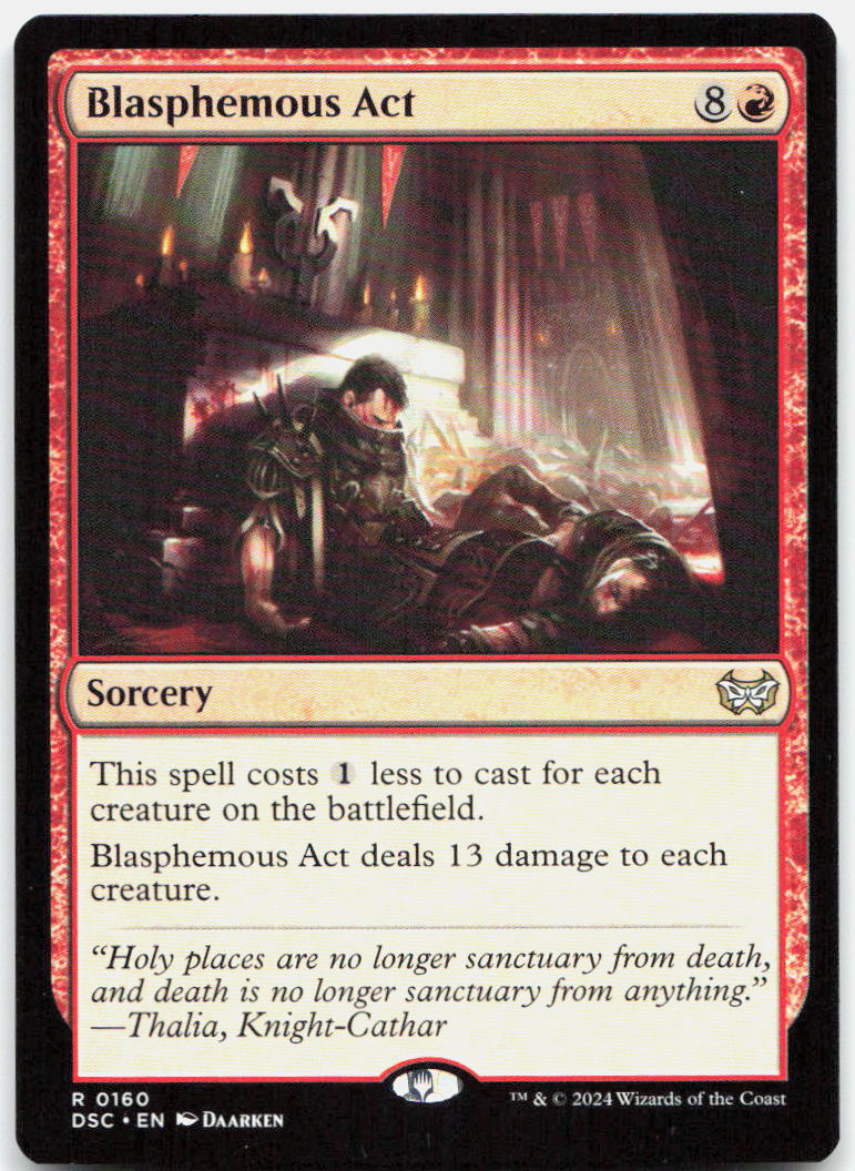 Blasphemous Act NM R Commander: Duskmourn: House of Horror 160