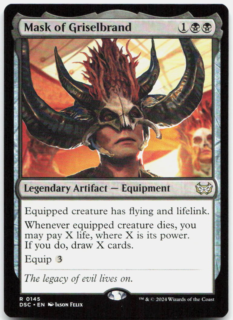 Mask of Griselbrand NM R Commander: Duskmourn: House of Horror 145