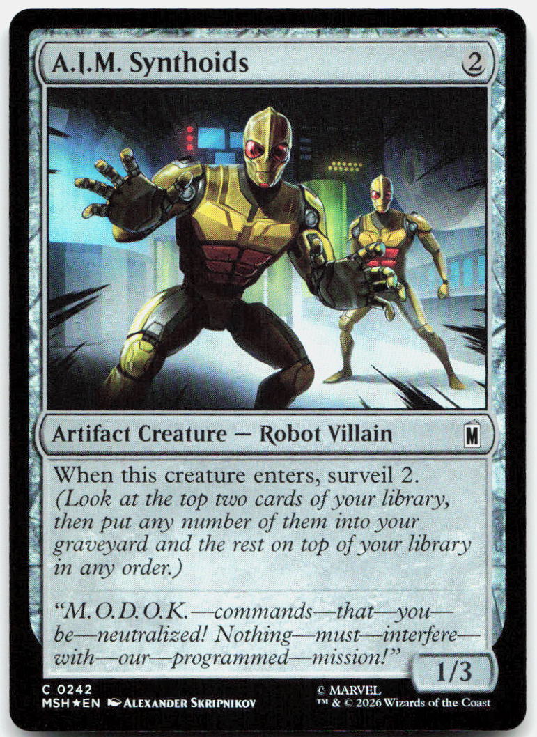 A.I.M. Synthoids NM Foil C Marvel Super Heroes 242