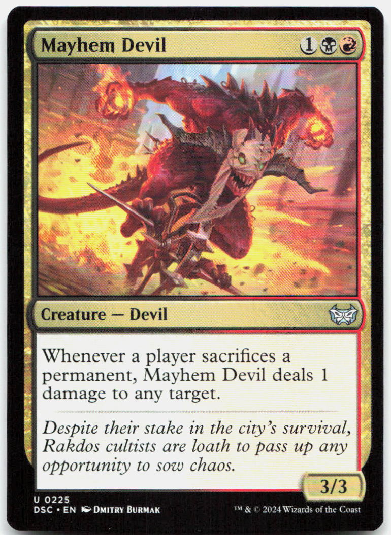 Mayhem Devil NM U Commander: Duskmourn: House of Horror 225