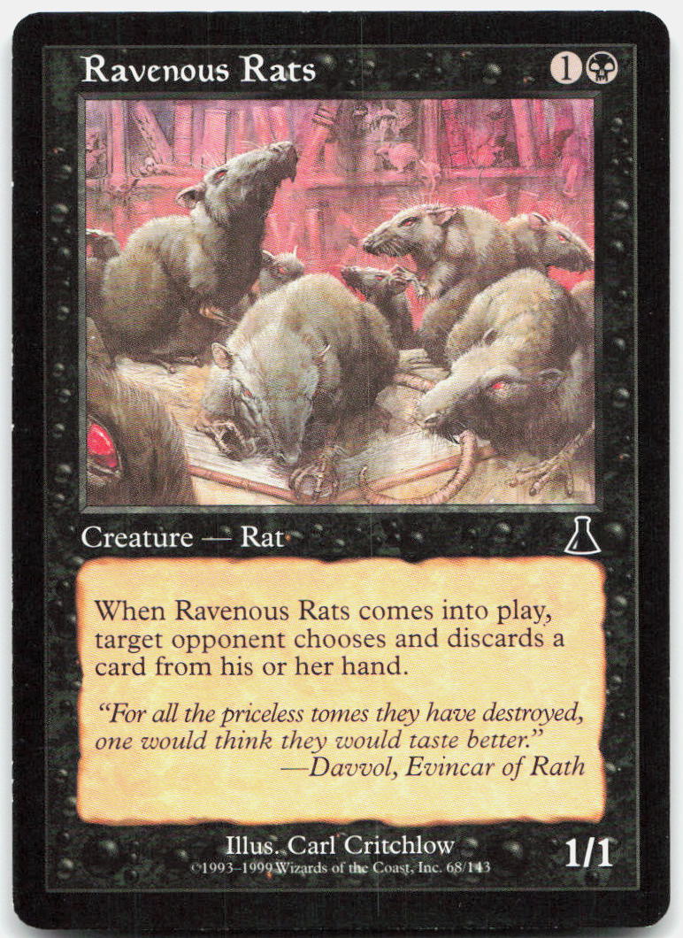 Ravenous Rats NM C Urza's Destiny 68