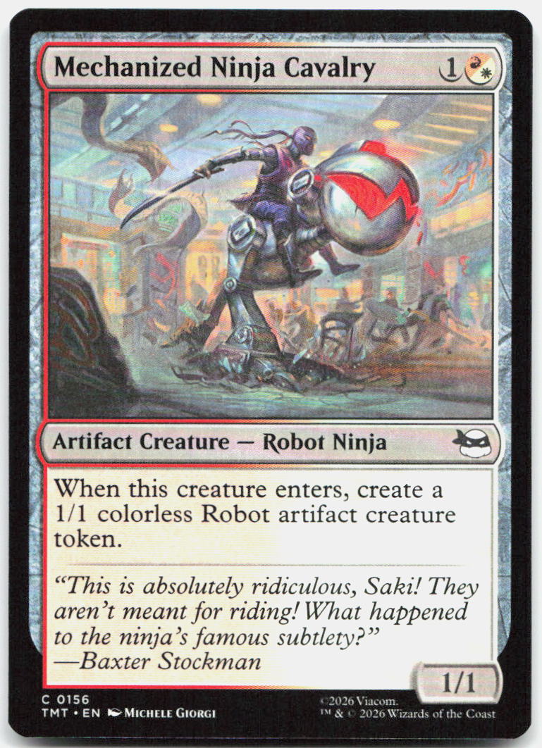 Mechanized Ninja Cavalry NM C Teenage Mutant Ninja Turtles 156
