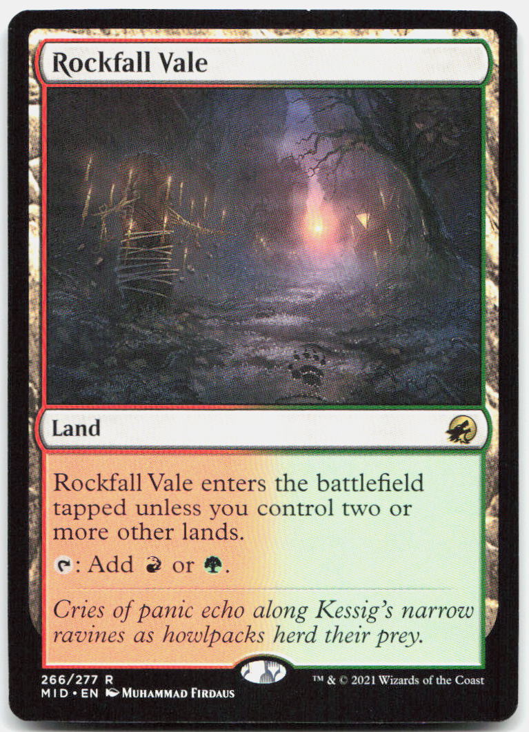 Rockfall Vale NM R Innistrad: Midnight Hunt 266