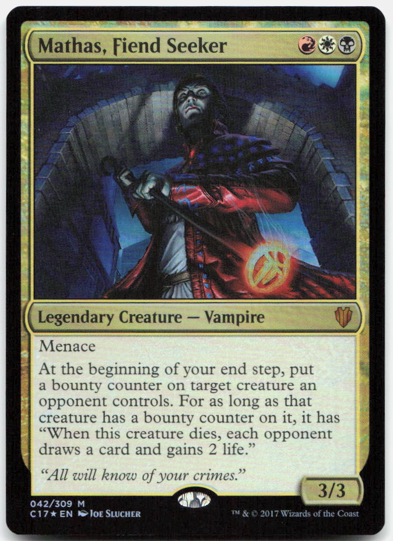 Mathas, Fiend Seeker NM Foil M Commander 2017 42