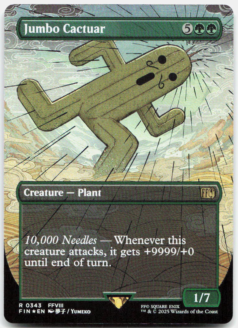 Jumbo Cactuar (Borderless) NM Foil R FINAL FANTASY 343