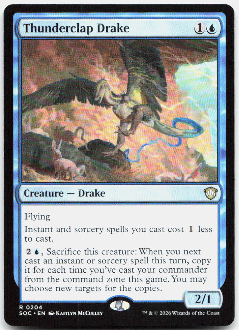 Thunderclap Drake NM R Commander: Secrets of Strixhaven 204