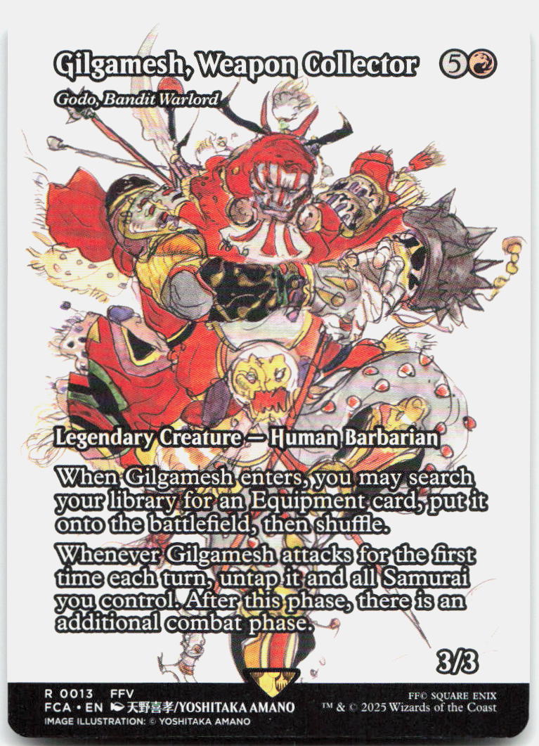 Gilgamesh, Weapon Collector - Godo, Bandit Warlord (Showcase) NM R FINAL FANTASY