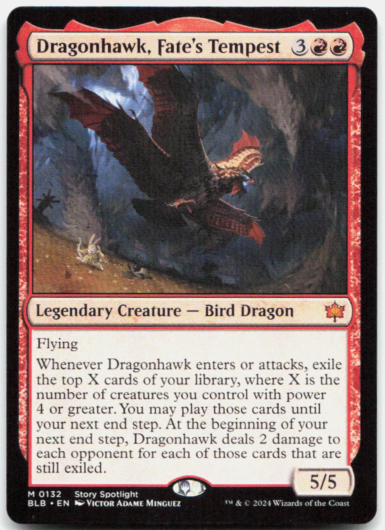 Dragonhawk, Fate's Tempest NM M Bloomburrow 132