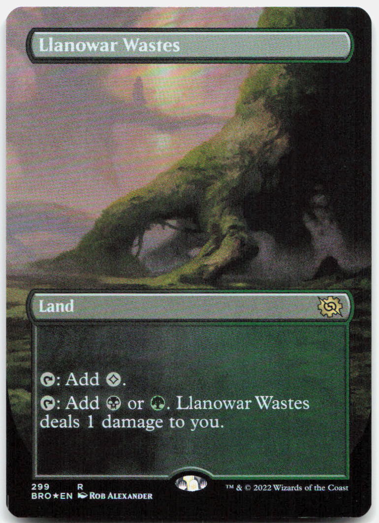 Llanowar Wastes (Borderless) NM Foil R The Brothers' War 299